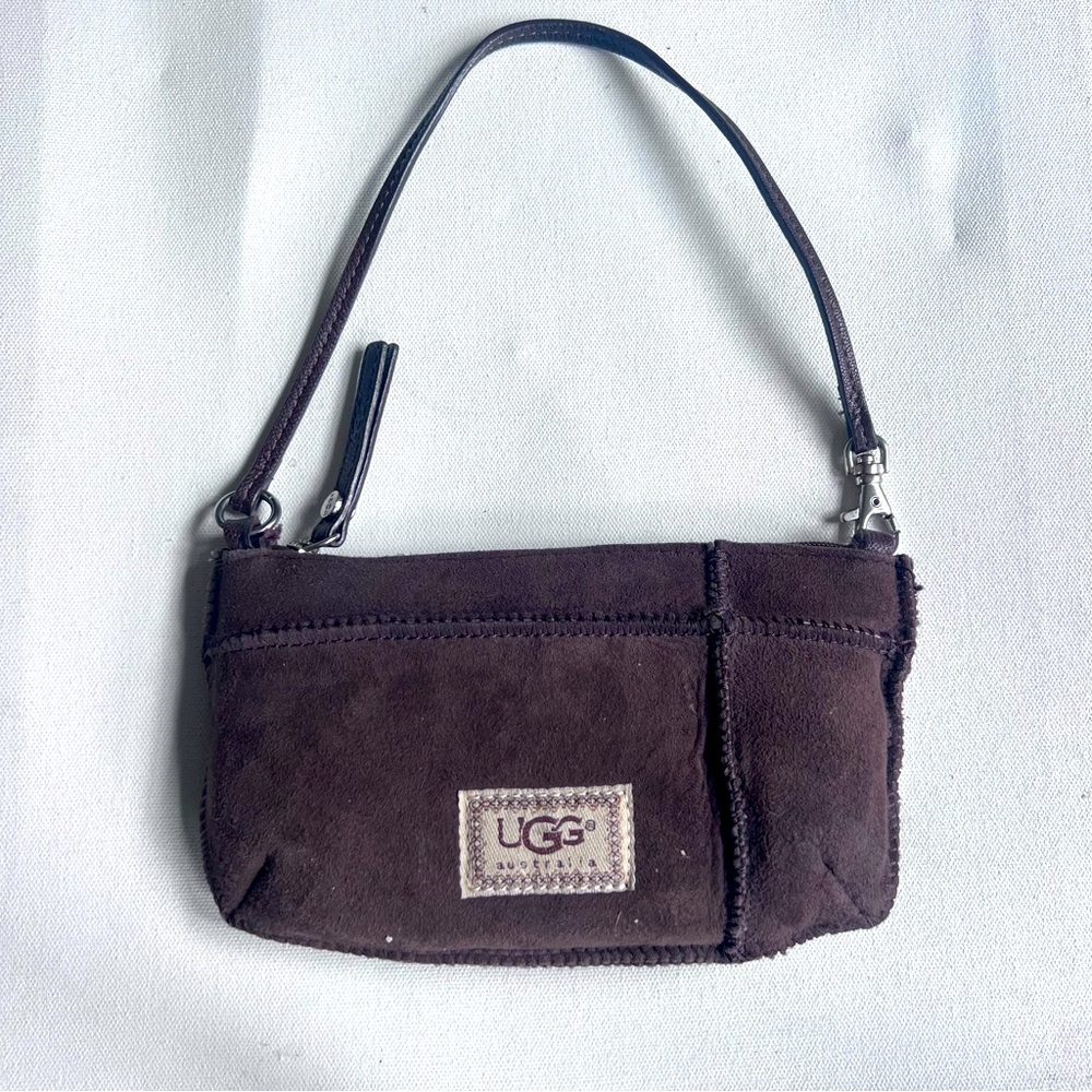 UGG small shearling lined zip pouch bag - Picture 1 of 6